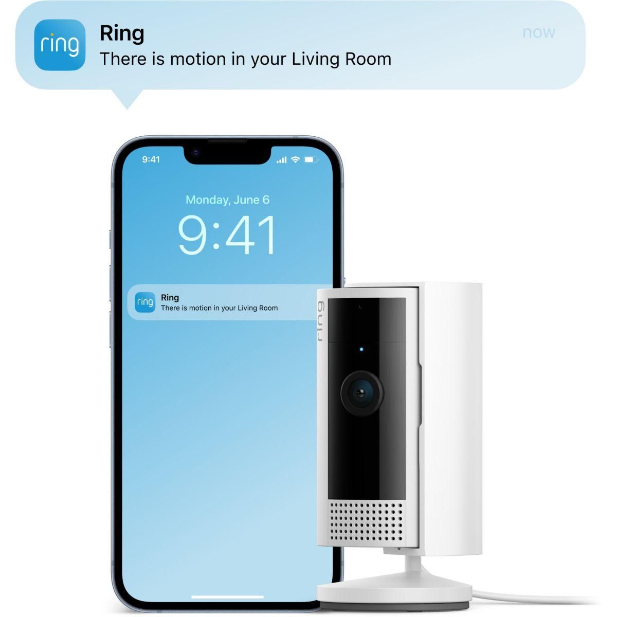 Ring Caméra de surveillance Wifi 2ème gen Indoor cam noire