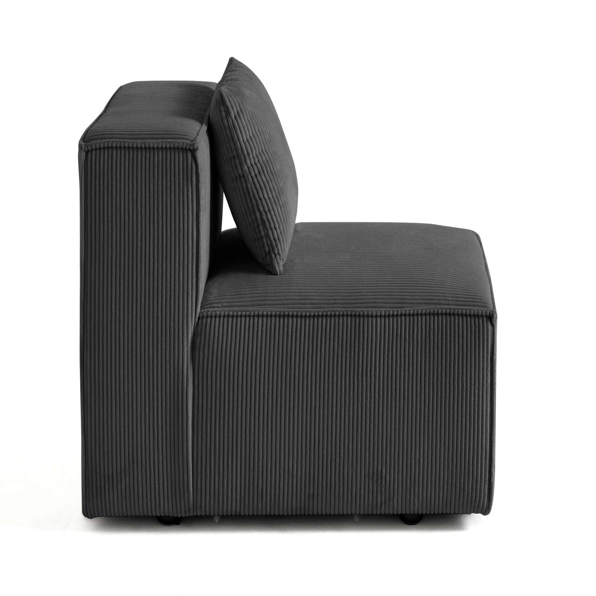 Voir la diapositive 3 : BEST MOBILIER Arty - module d'assise - en velours côtelé