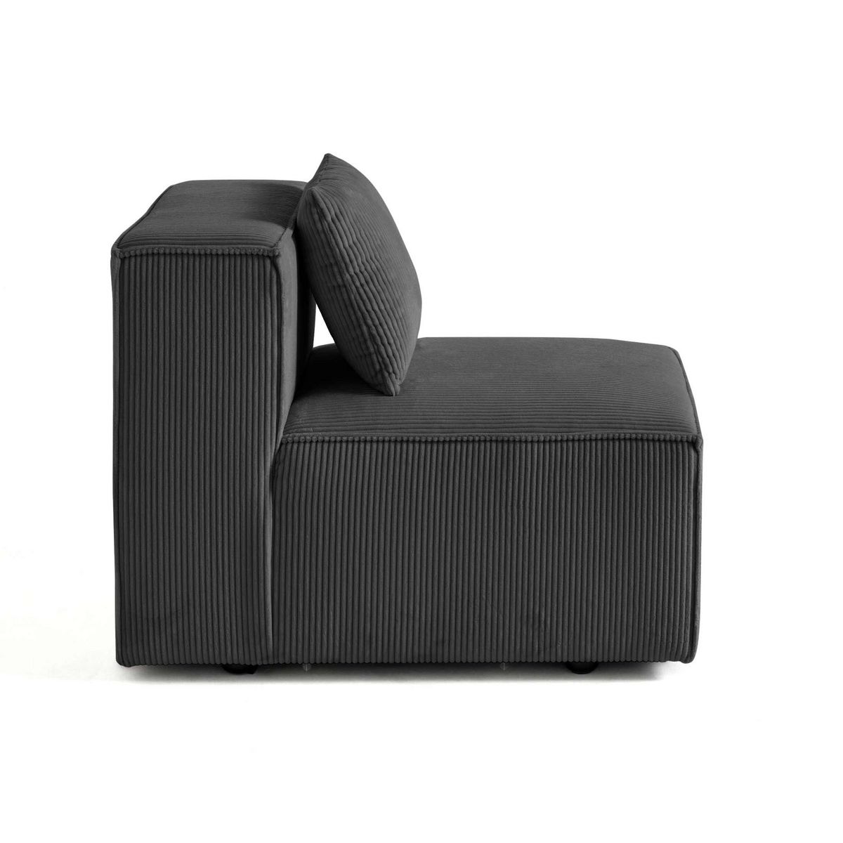 LISA DESIGN Arty - module d'assise sans accoudoirs - en velours côtelé