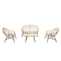 Voir la diapositive 6 : CONCEPT USINE Salon de jardin 4 places canapé + fauteuils beige EVORA
