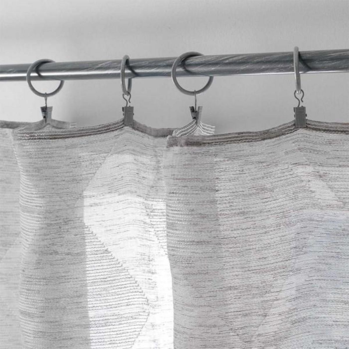 Paris Prix Lot de 10 Anneaux  Pince  12cm Gris & Argent