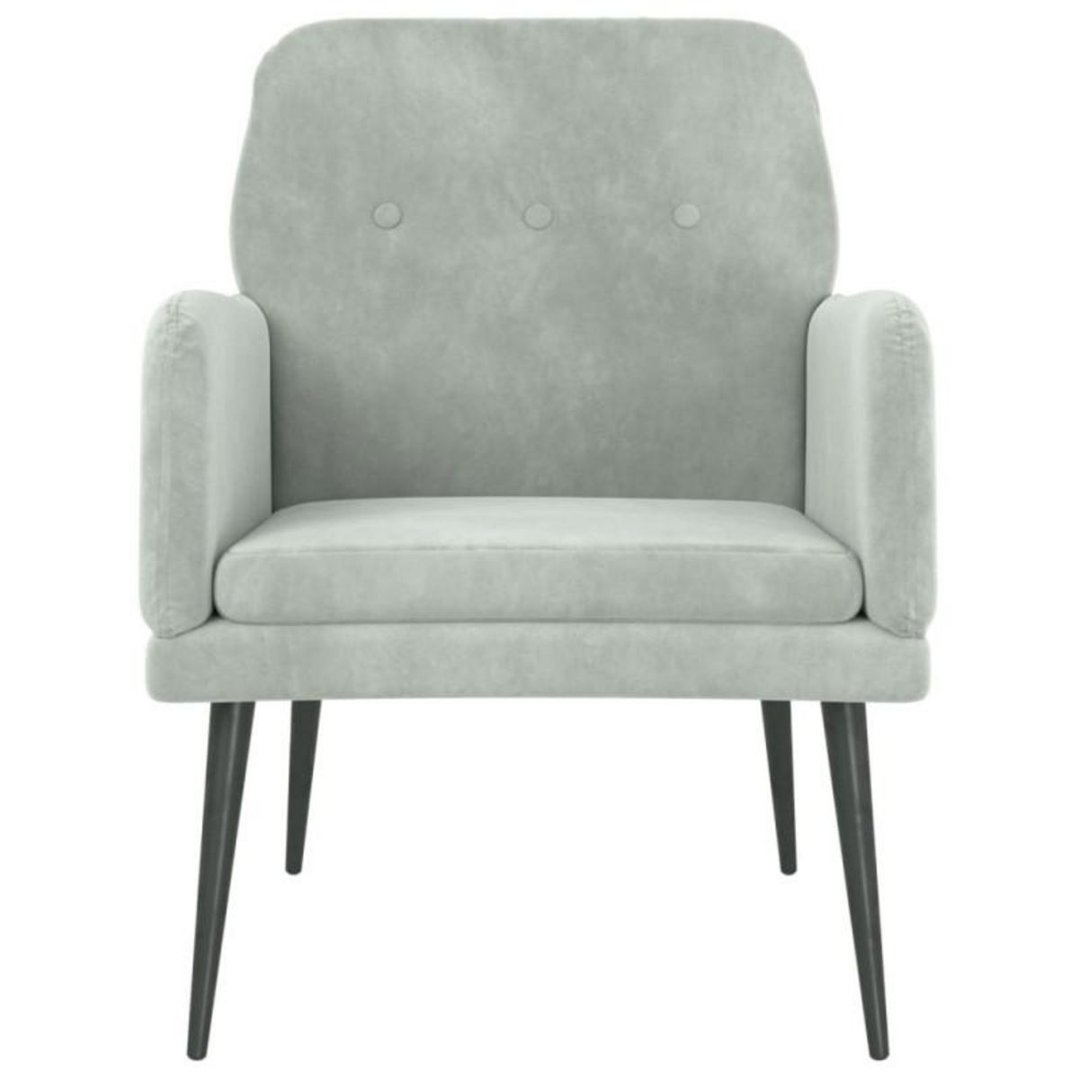 VIDAXL Fauteuil Gris clair 62x79x79 cm Velours