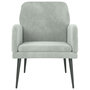 Voir la diapositive 3 : VIDAXL Fauteuil Gris clair 62x79x79 cm Velours