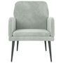 Voir la diapositive 3 : VIDAXL Fauteuil Gris clair 62x79x79 cm Velours