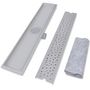 Voir la diapositive 3 : VIDAXL Drain de douche lineaire 730 x 140 mm Acier inoxydable