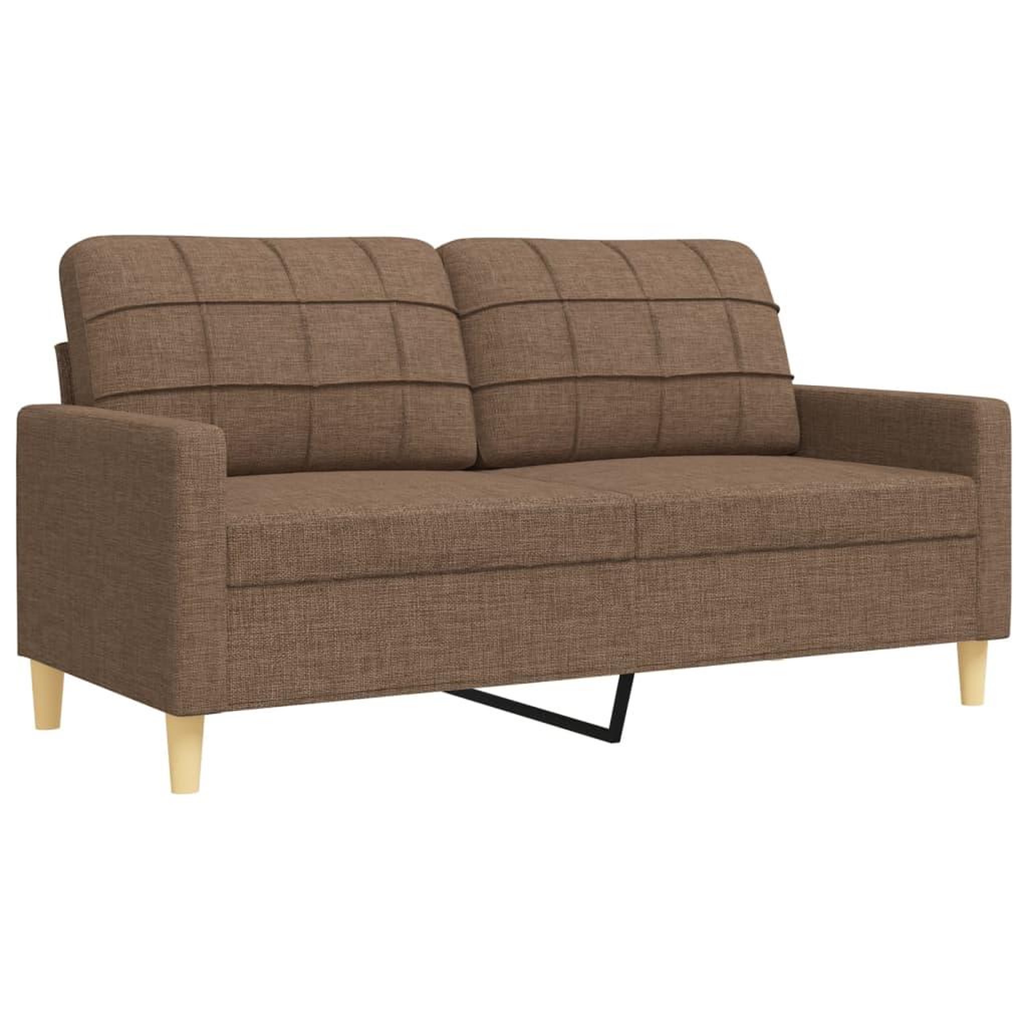 Voir la diapositive 4 : VIDAXL Ensemble de canapes 2 pcs marron tissu
