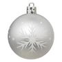 Voir la diapositive 4 : ATMOSPHERA Lot de 25 Boules de Noël  Maison des Couleurs  6cm Argent & Blanc