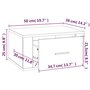 Voir la diapositive 6 : VIDAXL Tables de chevet murales 2 pcs Chene fume 50x36x25 cm