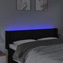Voir la diapositive 4 : VIDAXL Tete de lit a LED Noir 147x16x78/88 cm Tissu