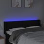 Voir la diapositive 4 : VIDAXL Tete de lit a LED Noir 147x16x78/88 cm Tissu