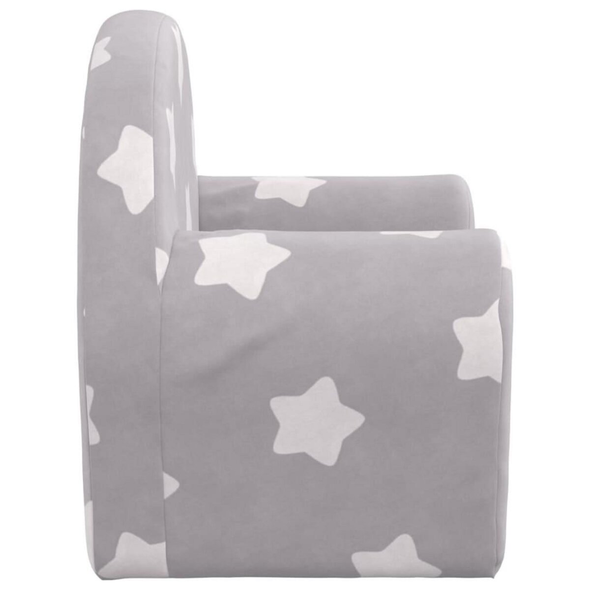 VIDAXL Canape-lit pour enfants gris clair avec etoiles peluche douce