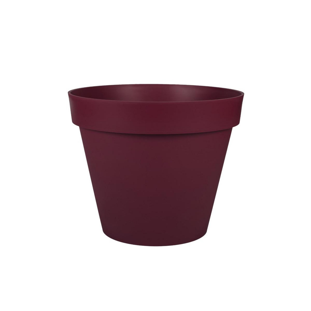 Eda Pot de fleur rond Toscane Ø 48 x H.40 cm - Rouge bourgogne - Eda
