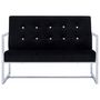 Voir la diapositive 3 : VIDAXL Canape 2 places avec accoudoirs Noir Chrome et velours