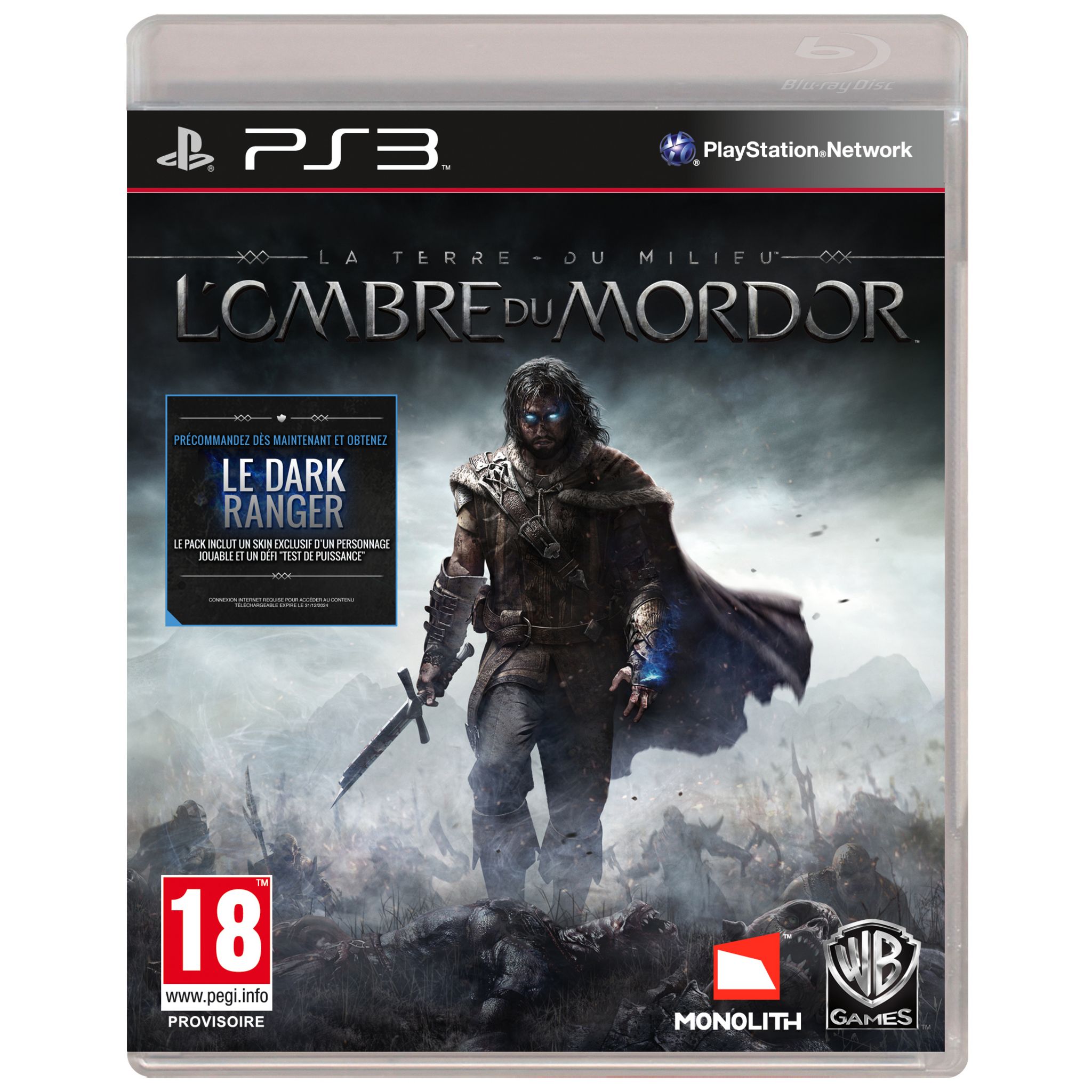 La Terre Du Milieu : L'Ombre Du Mordor Steelbook - PS3 - Édition Française