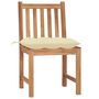 Voir la diapositive 3 : VIDAXL Chaises de jardin lot de 8 avec coussins Bois de teck massif