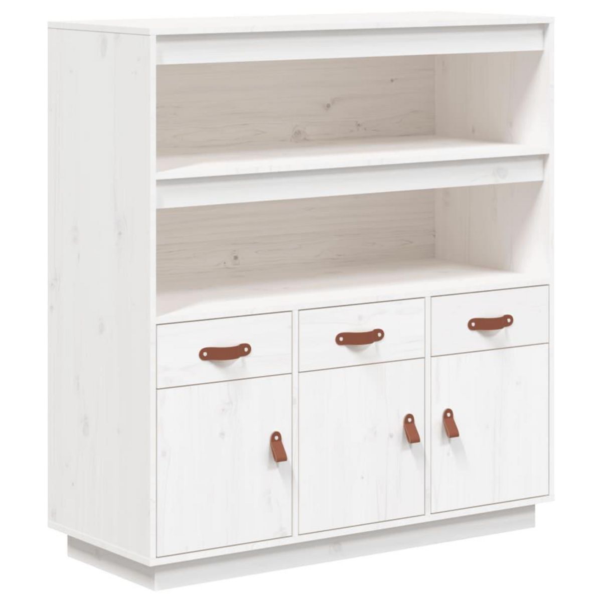 VIDAXL Buffet haut Blanc 100x40x108,5 cm Bois massif de pin