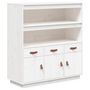 Voir la diapositive 2 : VIDAXL Buffet haut Blanc 100x40x108,5 cm Bois massif de pin
