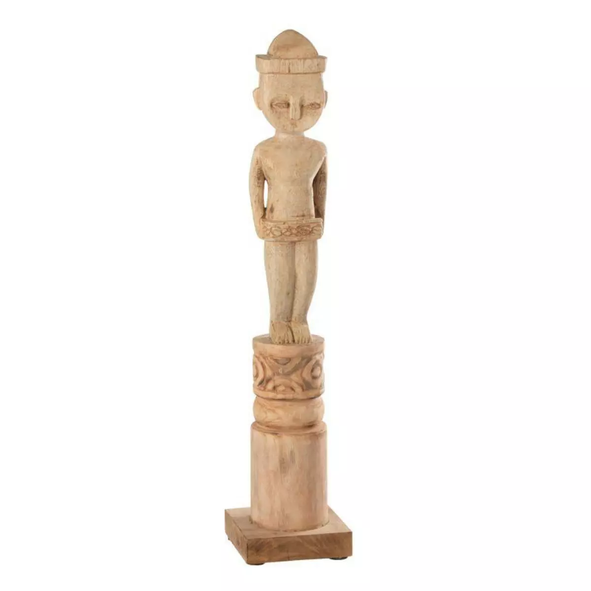 Paris Prix Statuette Déco  Personnage Africain Debout  67cm Naturel