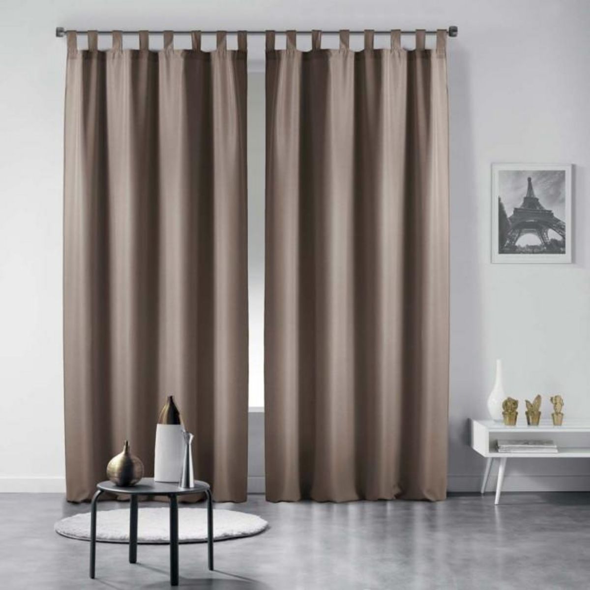 Paris Prix Rideau à Passants  Essentiel  140x260cm Taupe