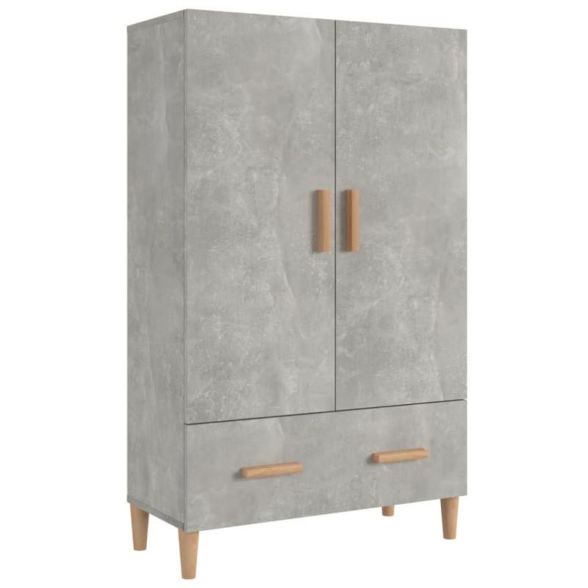 VIDAXL Buffet haut Gris béton 70x31x115 cm Bois d ingénierie