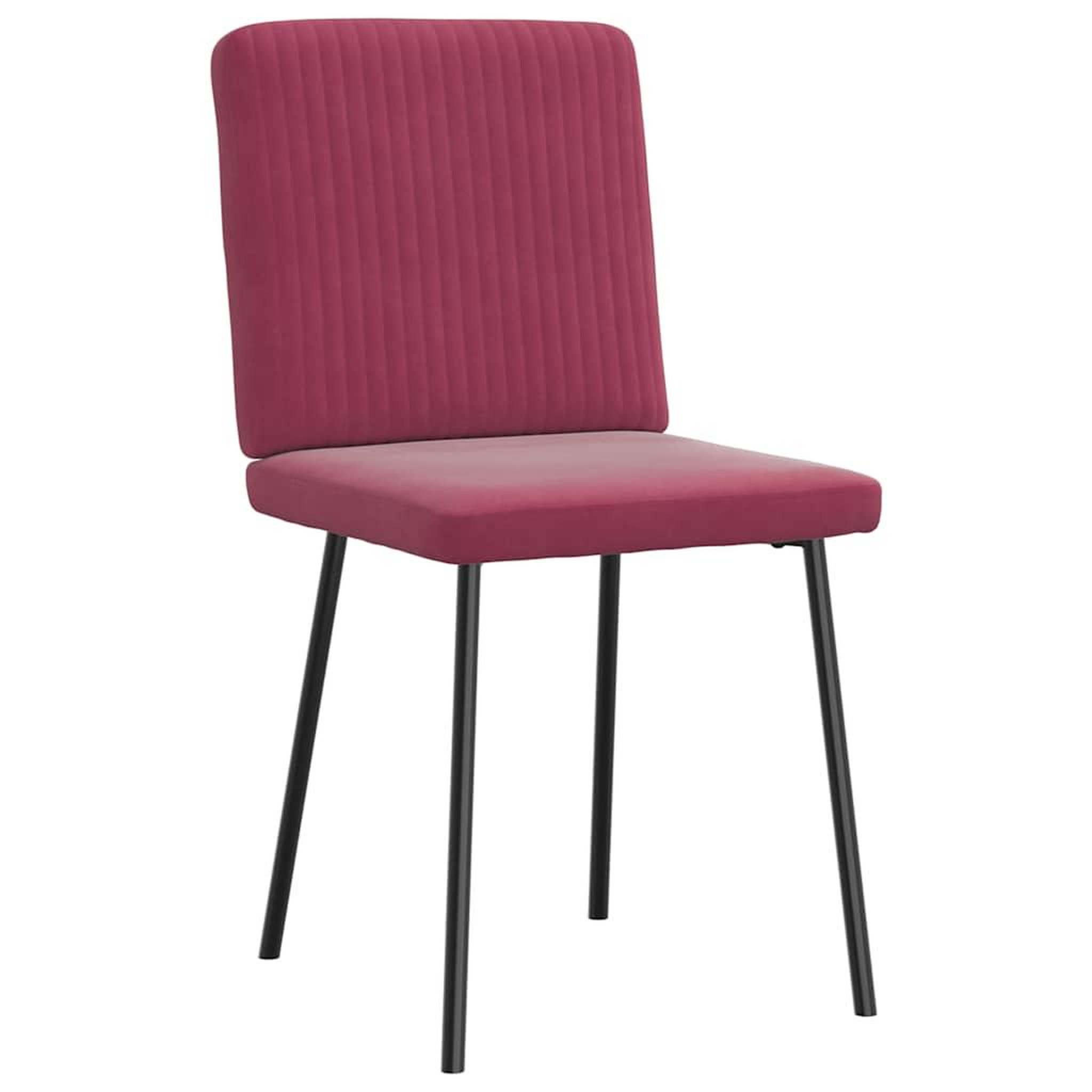 Voir la diapositive 3 : VIDAXL Chaises a manger lot de 2 Rouge bordeaux Velours