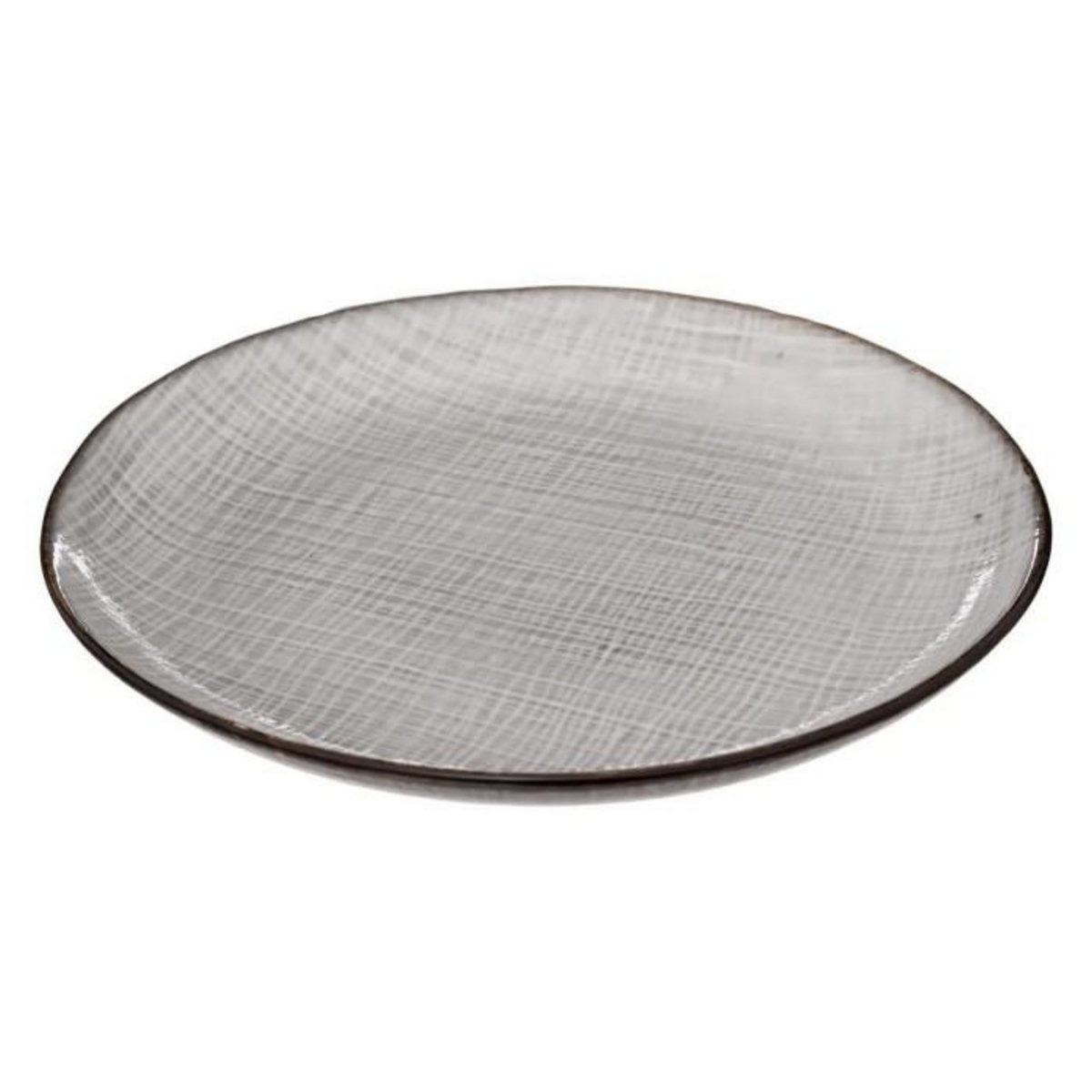 SECRET DE GOURMET Lot de 6 Assiettes à Dessert  Sarah  20cm Gris