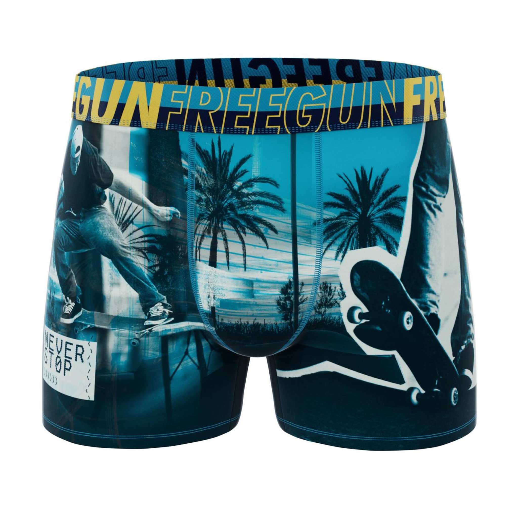 Voir la diapositive 3 : FREEGUN Lot de 4 boxers enfant  Street Sport