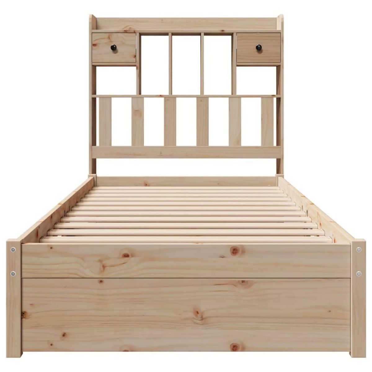 VIDAXL Lit bibliotheque sans matelas 75x190 cm bois de pin massif