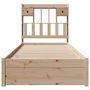 Voir la diapositive 4 : VIDAXL Lit bibliotheque sans matelas 75x190 cm bois de pin massif