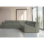 Voir la diapositive 4 : BEST MOBILIER Felix - canapé modulable d'angle droit 5 places en tissu texturé