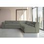 Voir la diapositive 4 : BEST MOBILIER Felix - canapé modulable d'angle droit 5 places en tissu texturé