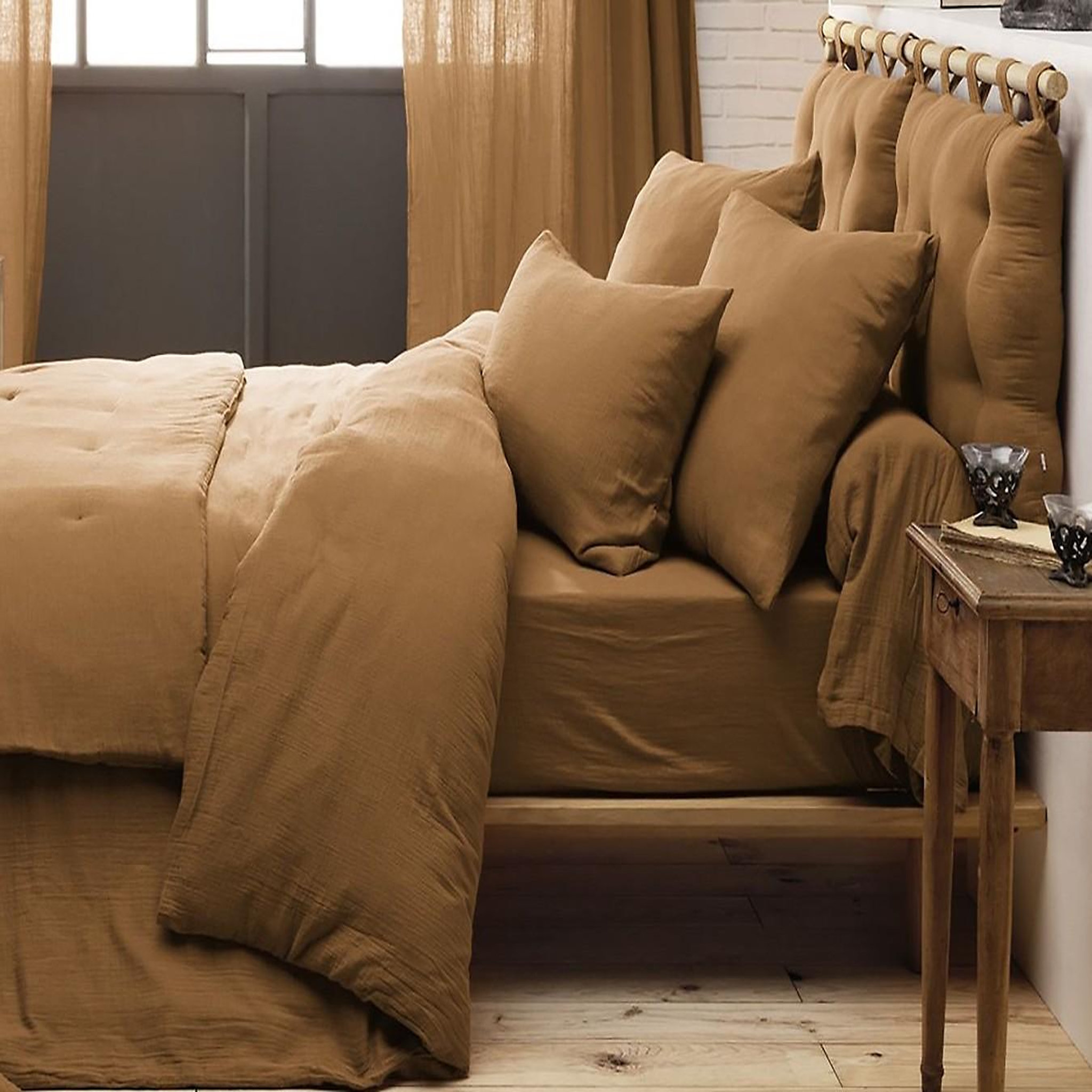 Voir la diapositive 4 : Home collection Housse de couette 100% gaze de coton