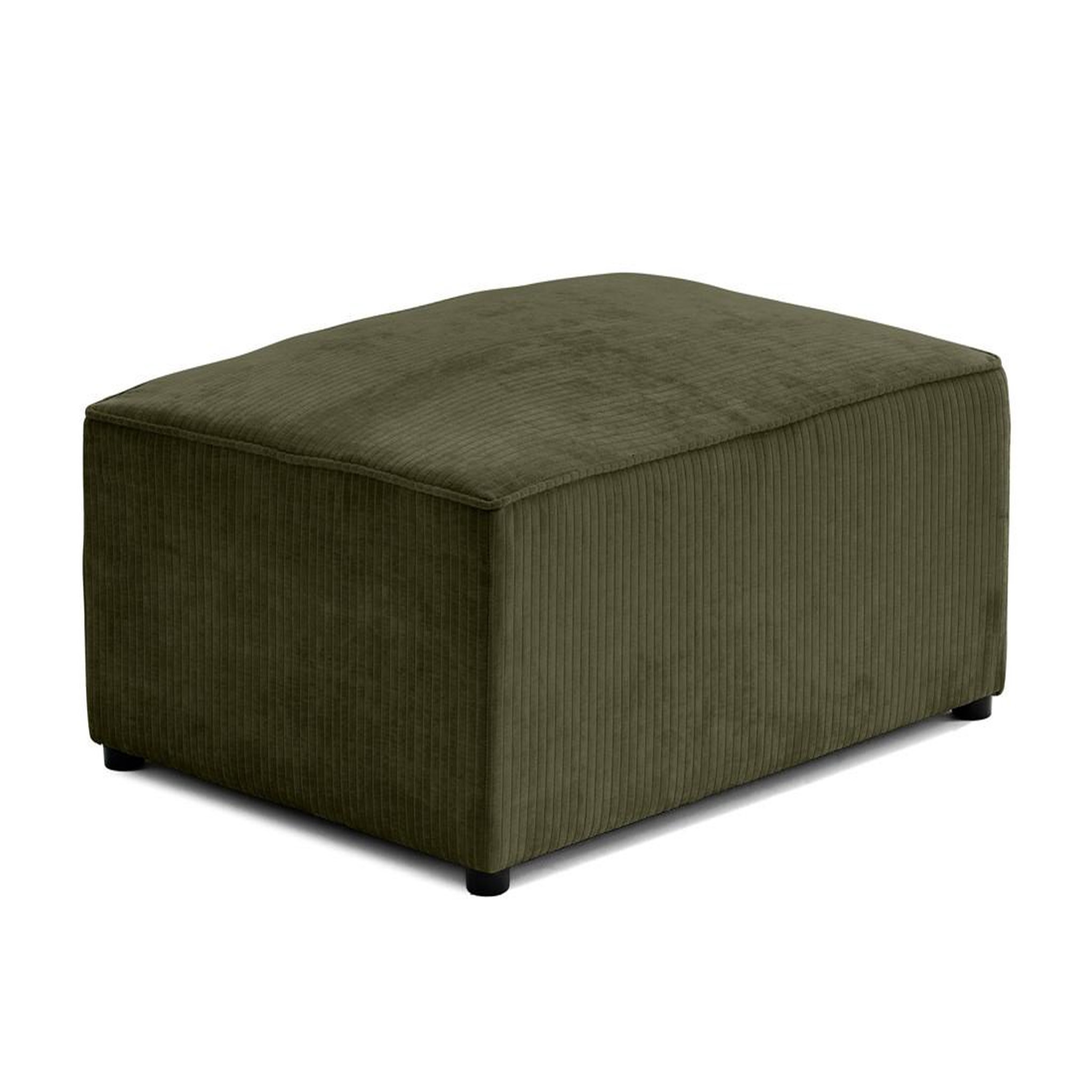Voir la diapositive 3 : BEST MOBILIER Topaze - pouf - en velours côtelé plat