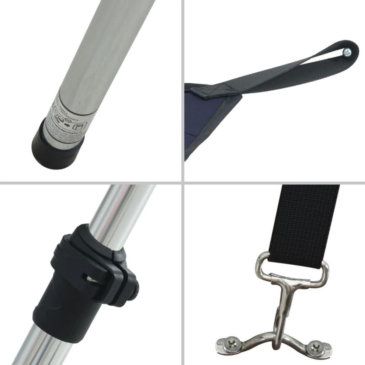 VIDAXL Extension d'ombrage T-Top bleu 170x170x(115-183) cm