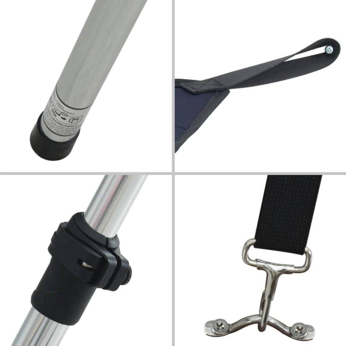 VIDAXL Extension d'ombrage T-Top bleu 170x170x(115-183) cm