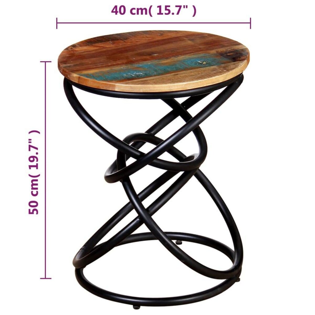 VIDAXL Table d'appoint Bois de recuperation massif