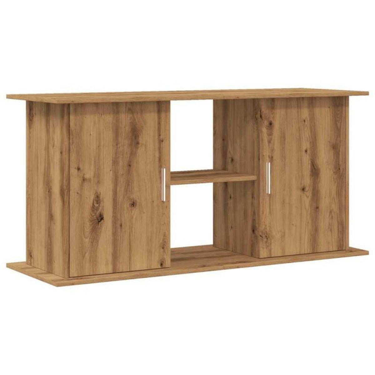 VIDAXL Support d aquarium chêne artisanal 121x41x58 cm bois ingénierie