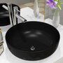 Voir la diapositive 1 : VIDAXL Lavabo rond Ceramique Noir 41,5 x 13,5 cm