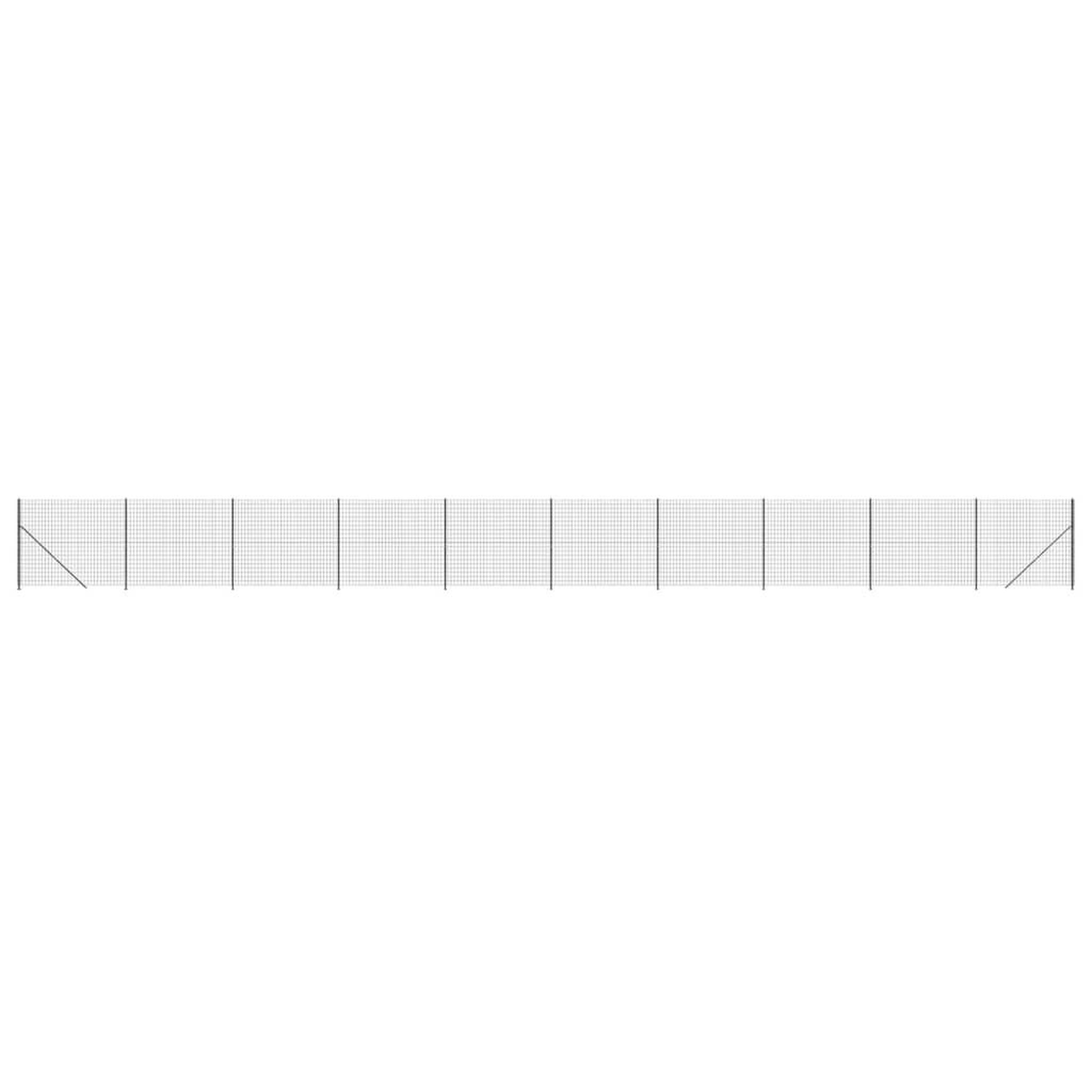 Voir la diapositive 2 : VIDAXL Cloture en treillis metallique avec bride anthracite 1,6x25 m