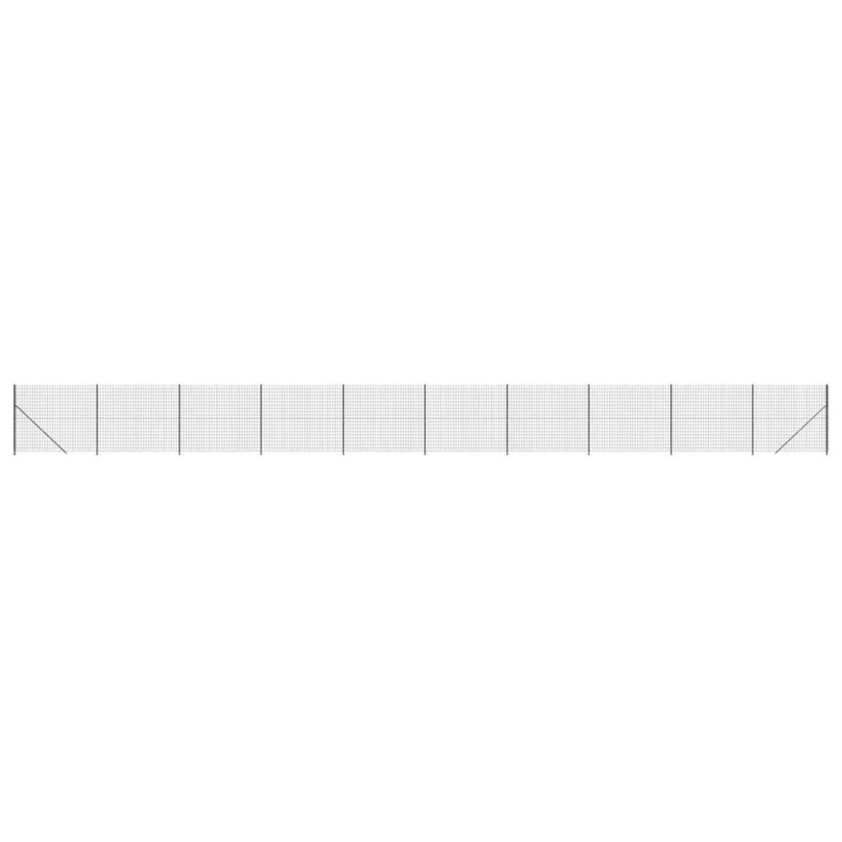 VIDAXL Cloture en treillis metallique avec bride anthracite 1,6x25 m