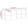 Voir la diapositive 6 : VIDAXL Lit sureleve de jardin Acier enduit de poudre 224x80x68 cm gris