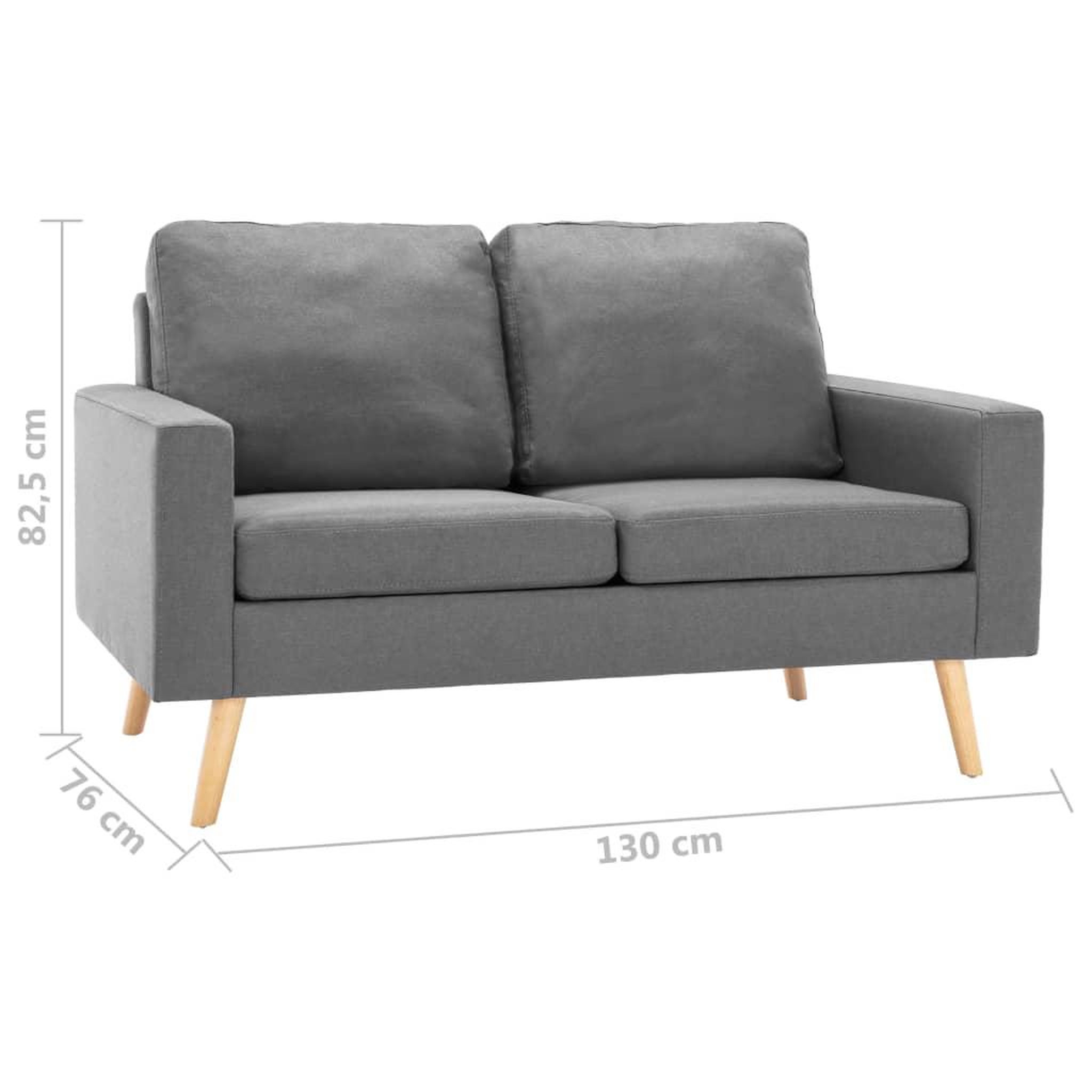 Voir la diapositive 6 : VIDAXL Ensemble de canapes 2 pcs Tissu Gris clair
