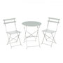 Voir la diapositive 1 : MARKET24 Set bistrot 2 personnes - Table ronde 60 cm avec 2 chaises - Acier thermolaqué - Vert