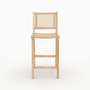 Voir la diapositive 6 : Rendez vous déco Lot de 2 chaises pour îlot central en teck et cannage rotin 66,5 cm-Kyla
