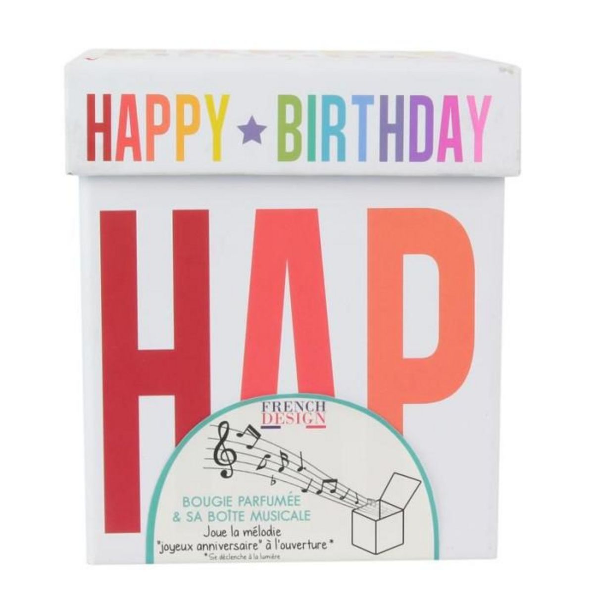 Paris Prix Bougie Parfumée  Anniversaire Musicale  12cm Multicolore