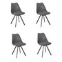 Voir la diapositive 1 : TOILINUX Lot de 4 chaises avec coussin ATOME
