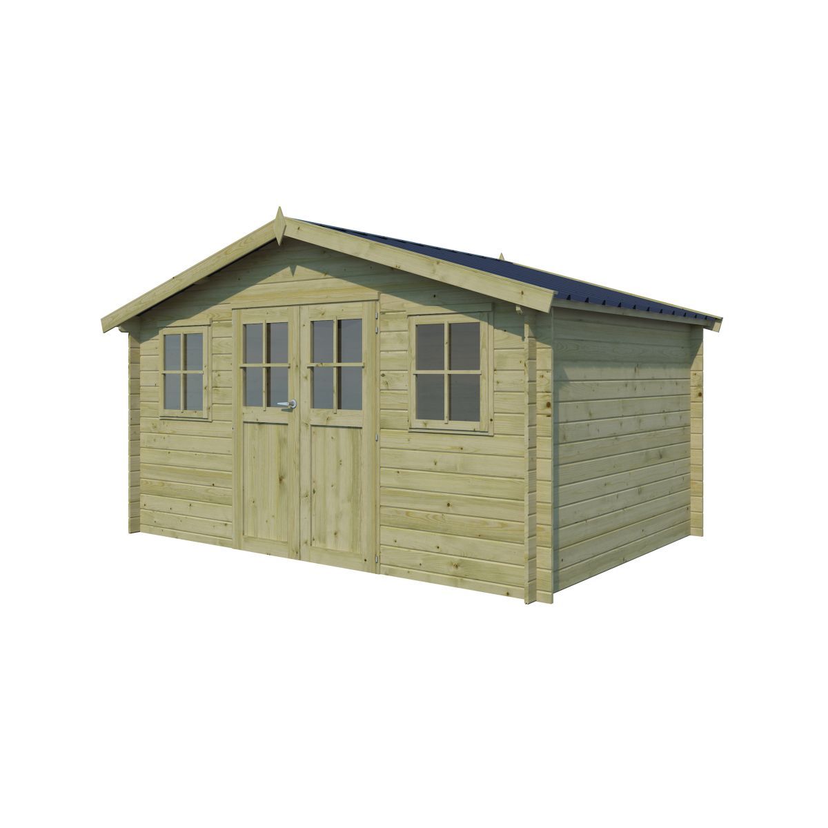 GARDENAS NV Abri de jardin bois - Autoclavé - 4,15m x 2,95m - STYX