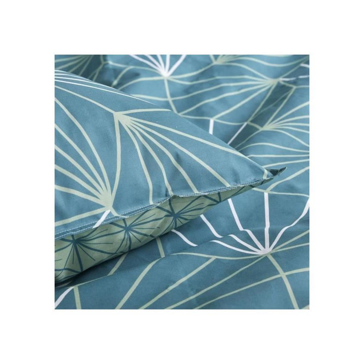 Today Parure de couette - TODAY - Sunshine 0.13 - 200x200cm - 2 personnes - Imprimée - Coton 57 fils