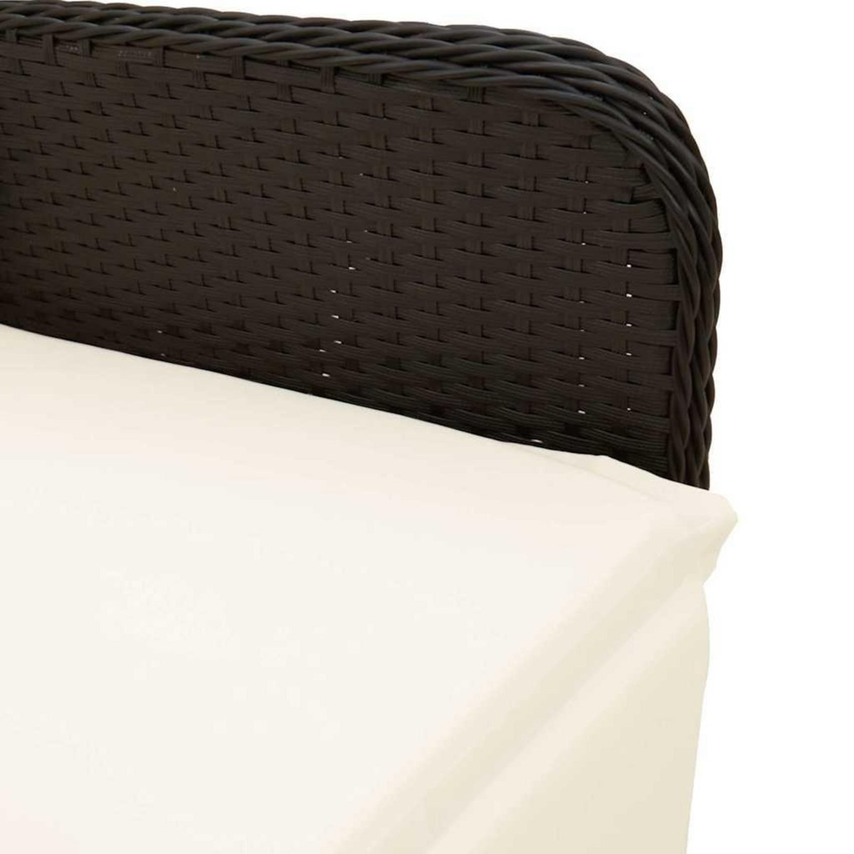 VIDAXL Ensemble de bistro de jardin 9 pcs coussins noir poly rotin