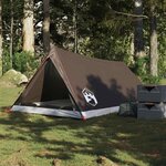 VIDAXL Tente de camping 2 personnes marron impermeable